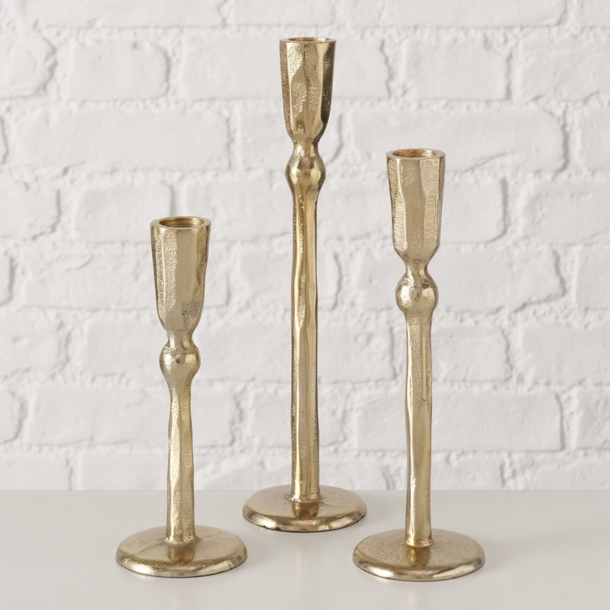 Kerzenleuchter Jamba, 3 tlg, gold 