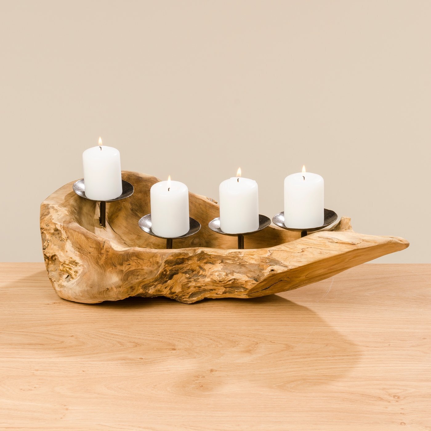 Kerzenleuchter Nafia Teakholz, natur 