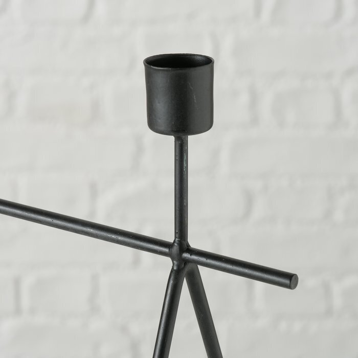 Kerzenleuchter Refine, schwarz