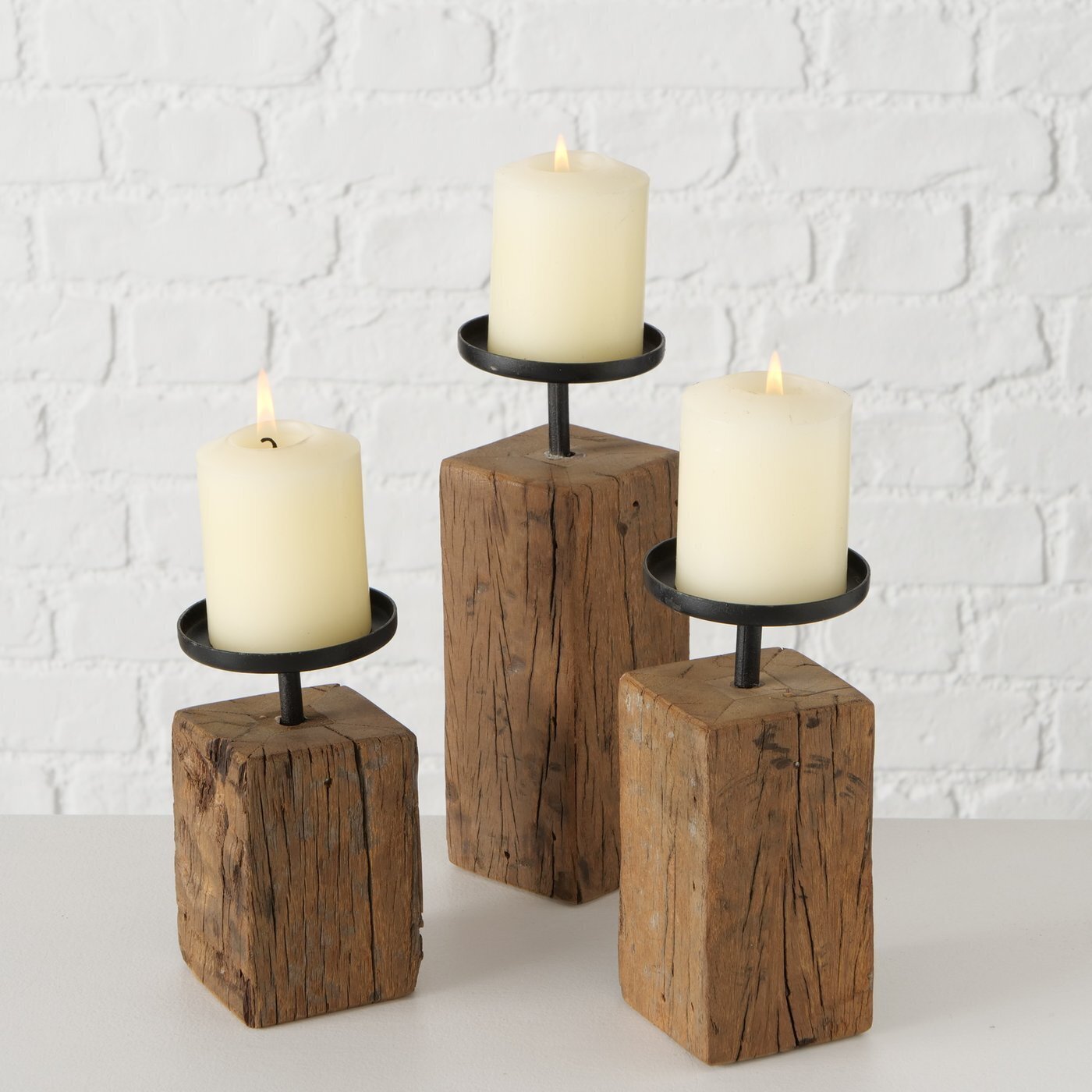 Kerzenleuchter Solea 3 tlg, natur 