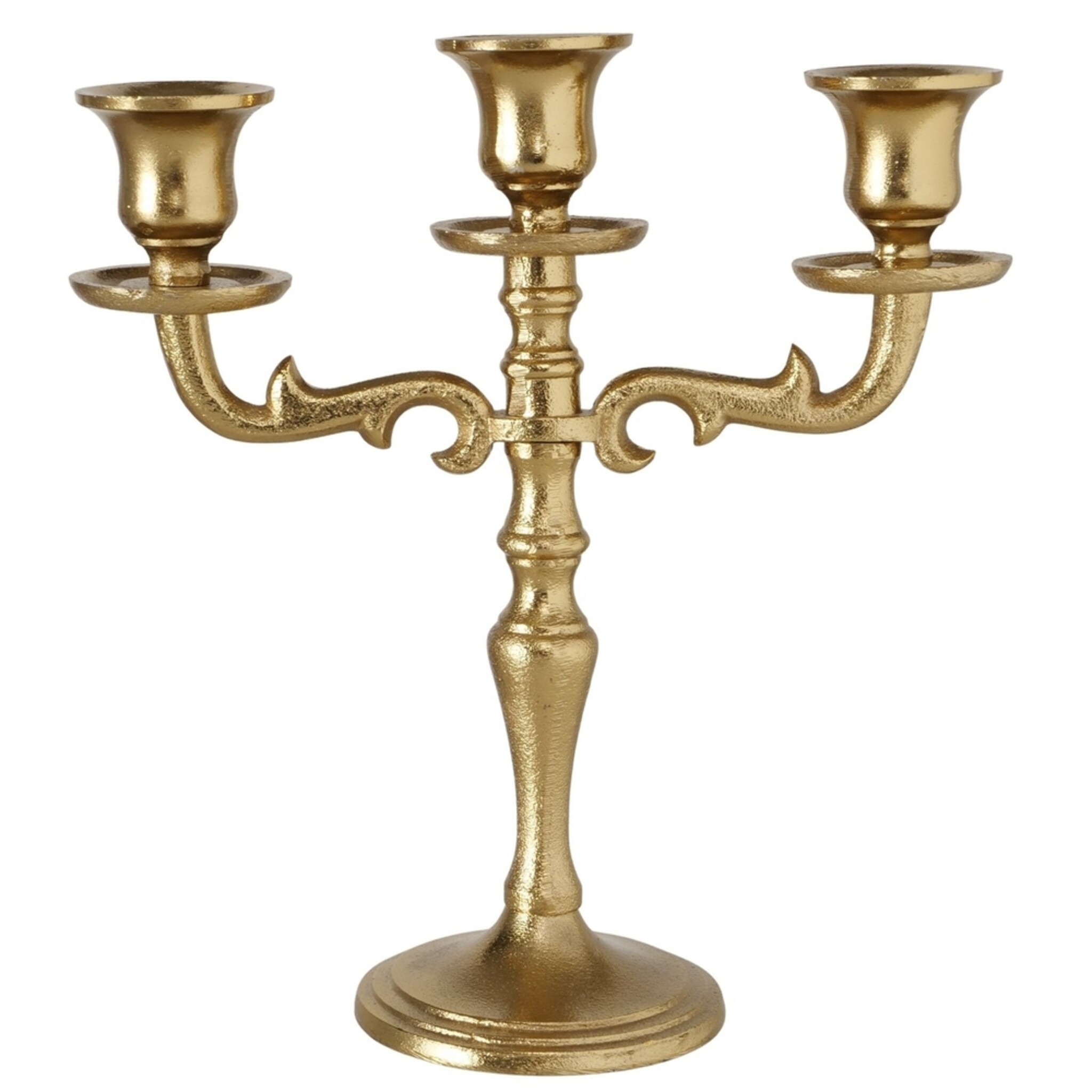 Kerzenleuchter Varas aus Aluminium, gold 