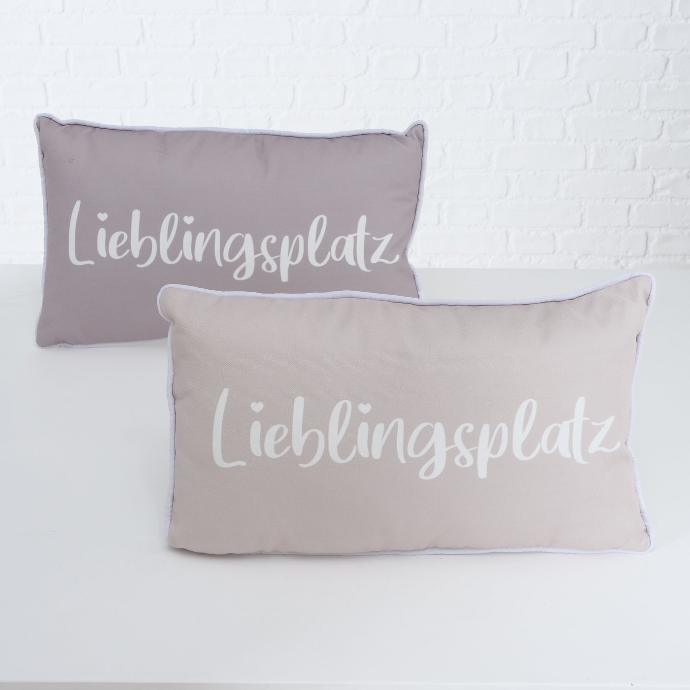 Kissen Lieblingsplatz, beige 