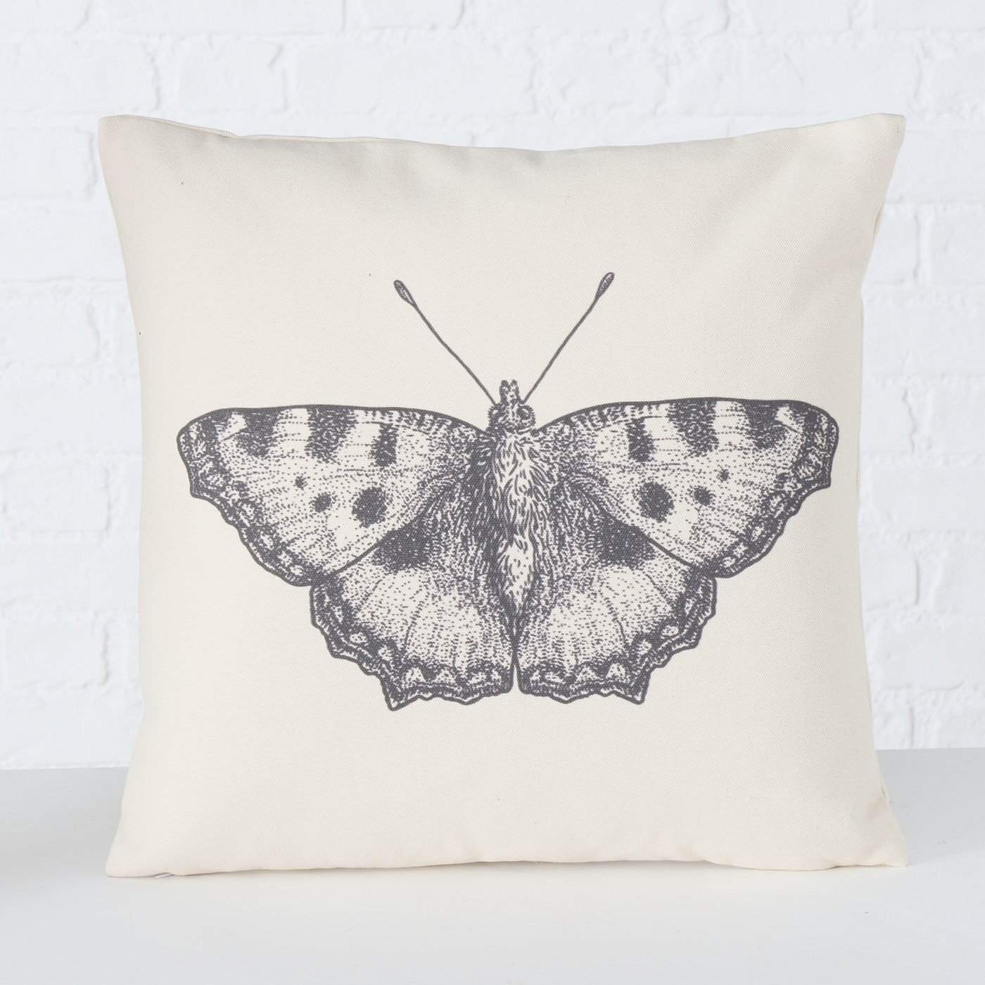 Kissen Uthalia mit Reißverschluss, weiss 