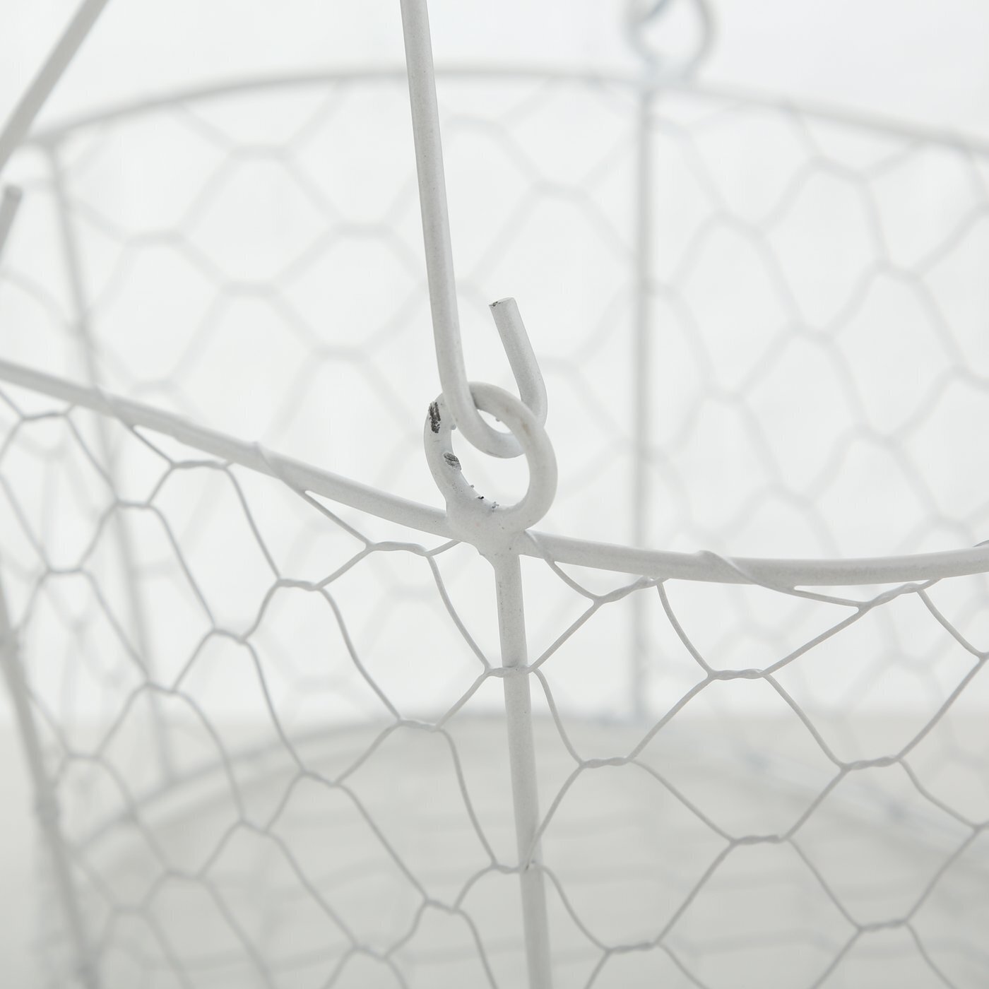 Korb 2er-Set Wire aus Metall, weiss 