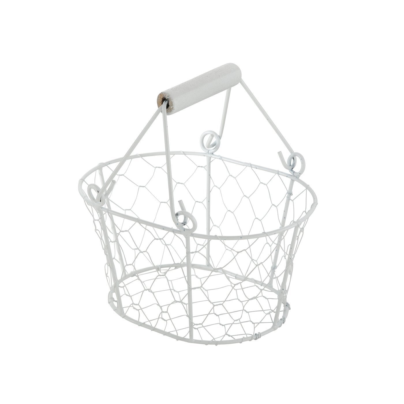 Korb 2er-Set Wire aus Metall, weiss 