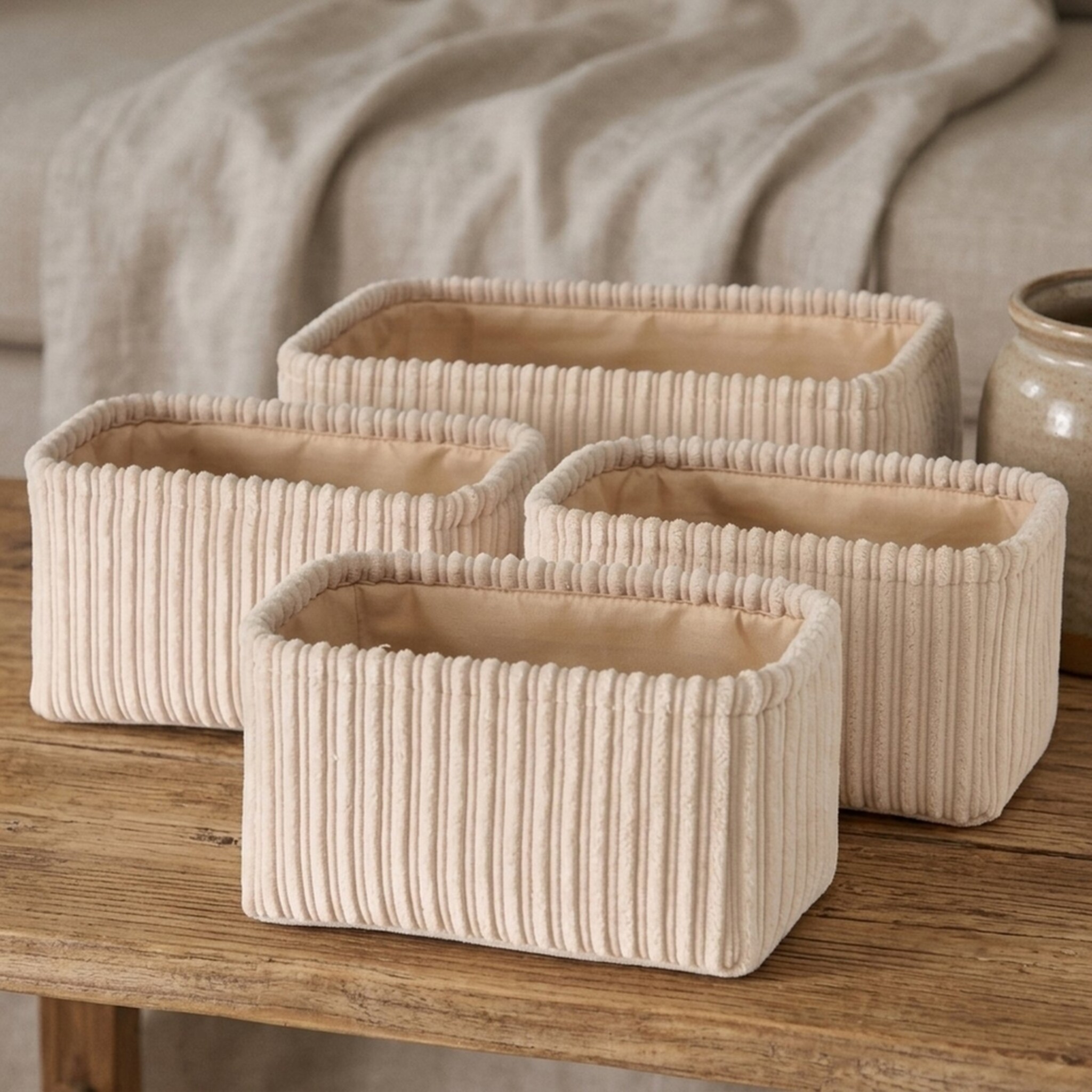 Korb Cordularis, 4 tlg, beige 