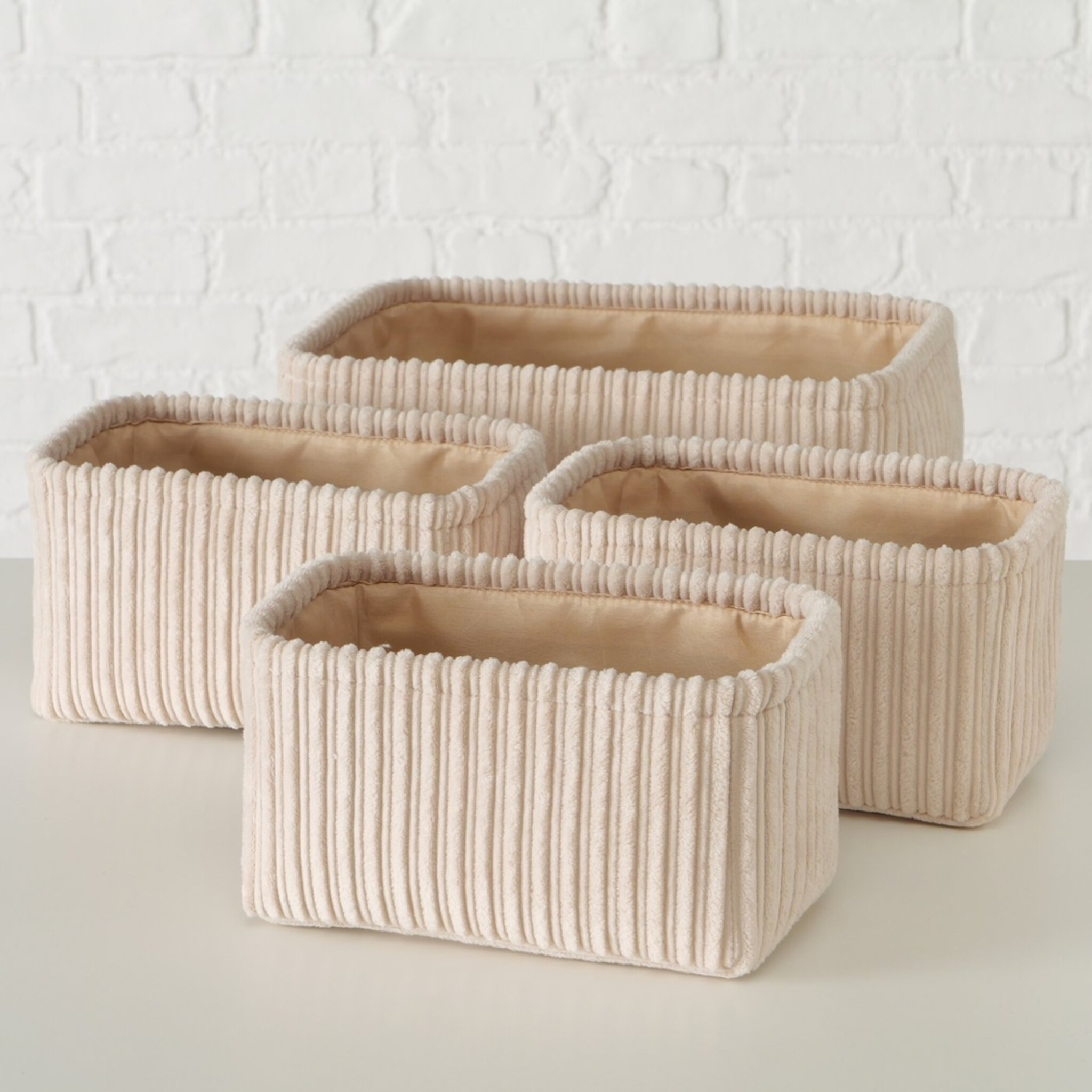 Korb Cordularis, 4 tlg, beige 