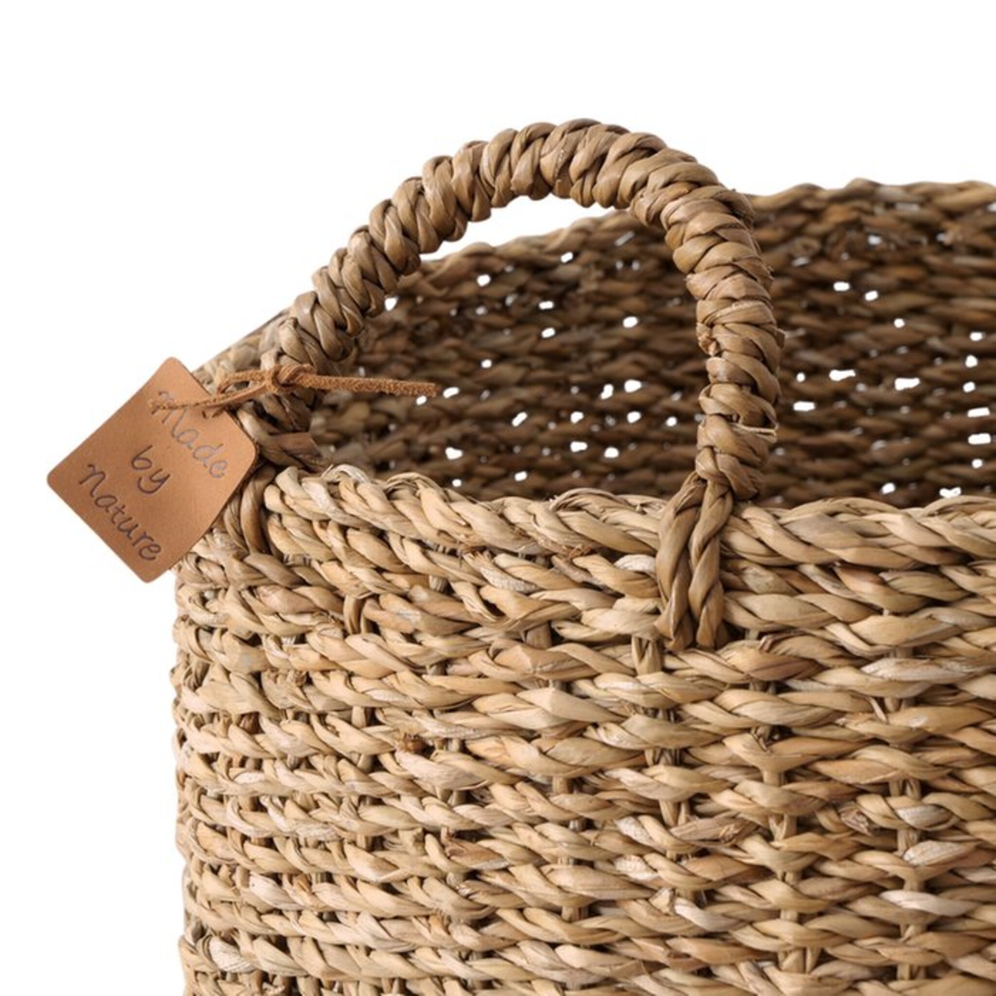 Hohe Seegras Körbe mit Henkel Sophy, 3er Set, natur 