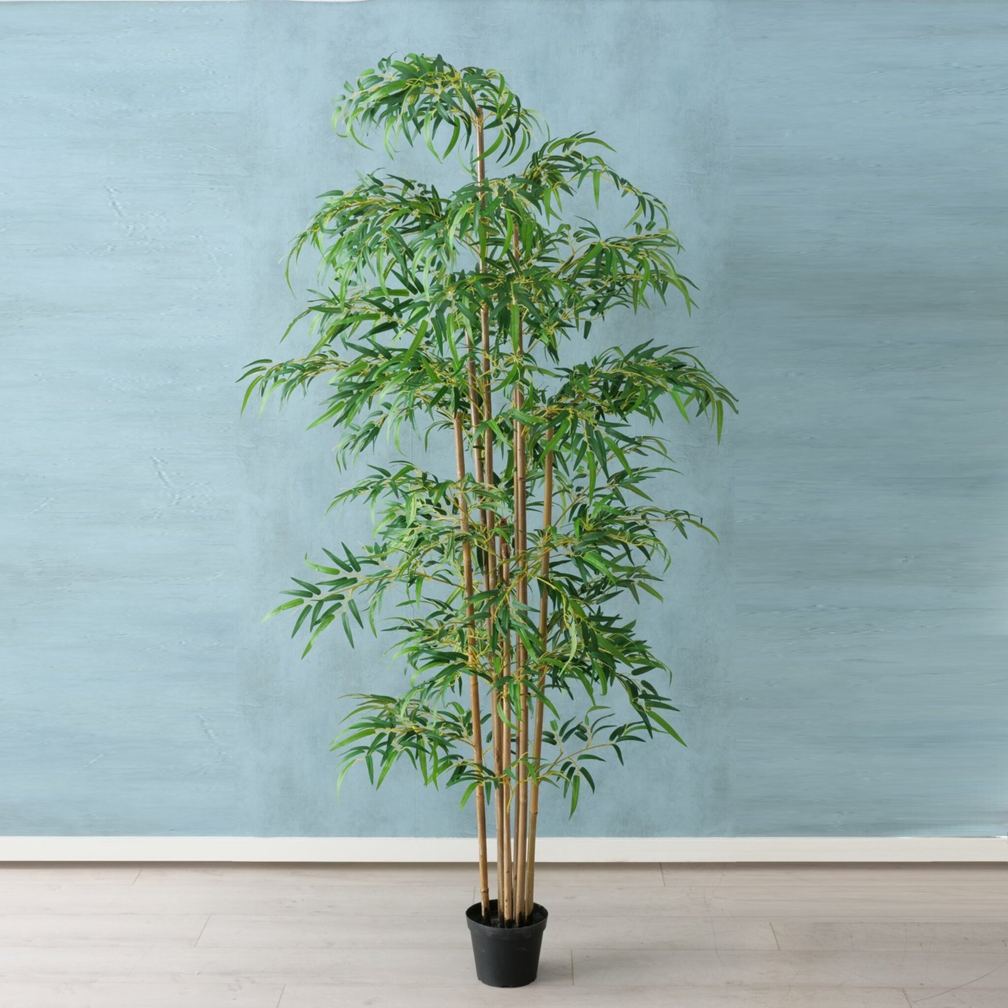 Kunstpflanze Bambus im Topf, grün 