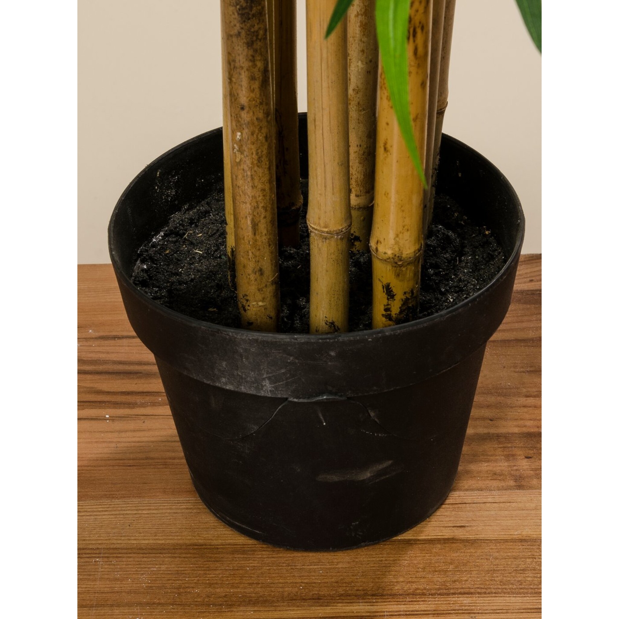 Kunstpflanze Bambus im Topf, grün 