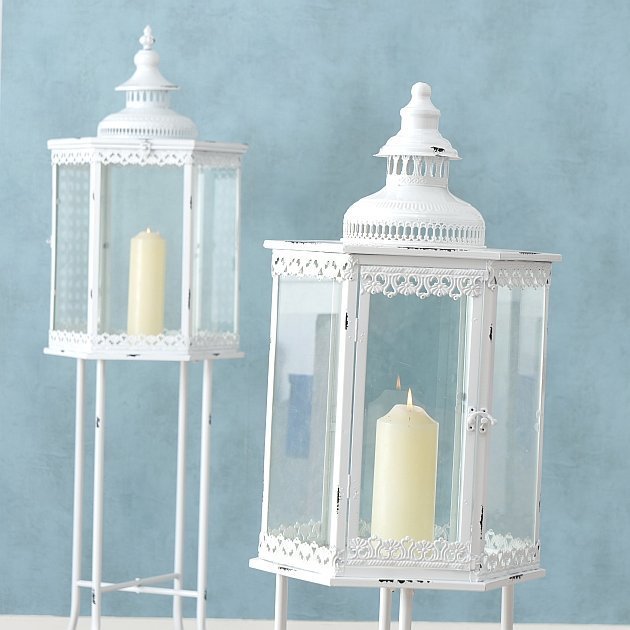 Laterne Annie 2er Set, weiss 