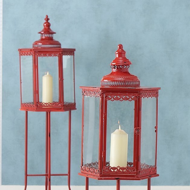 Laterne Annie 2er Set, rot 