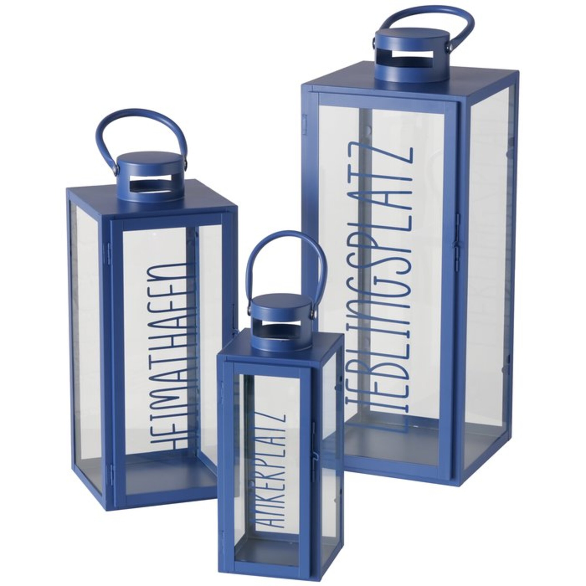 Laterne Arana Maritim 3 tlg, dunkelblau 