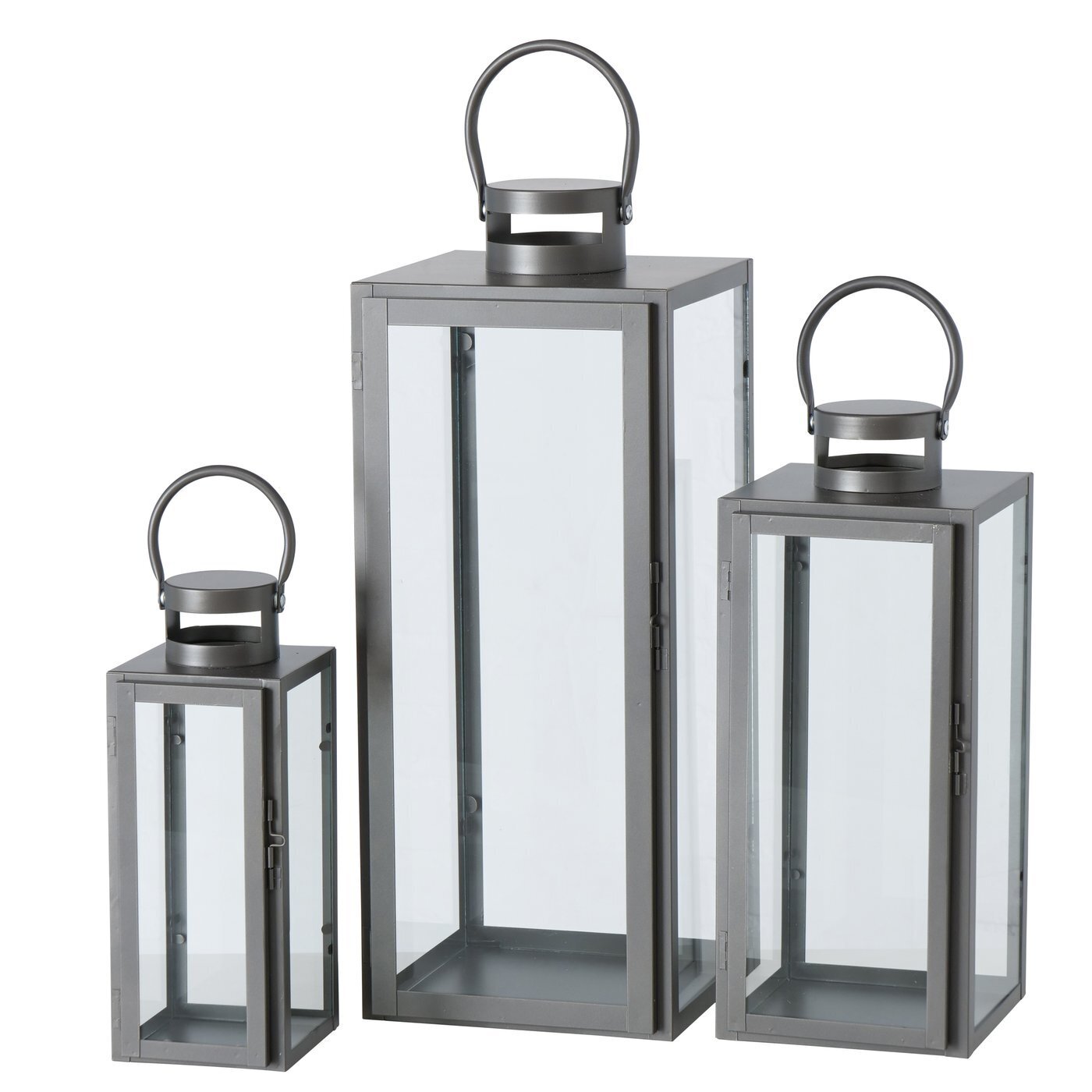 Laterne Arana 3er-Set, grau 