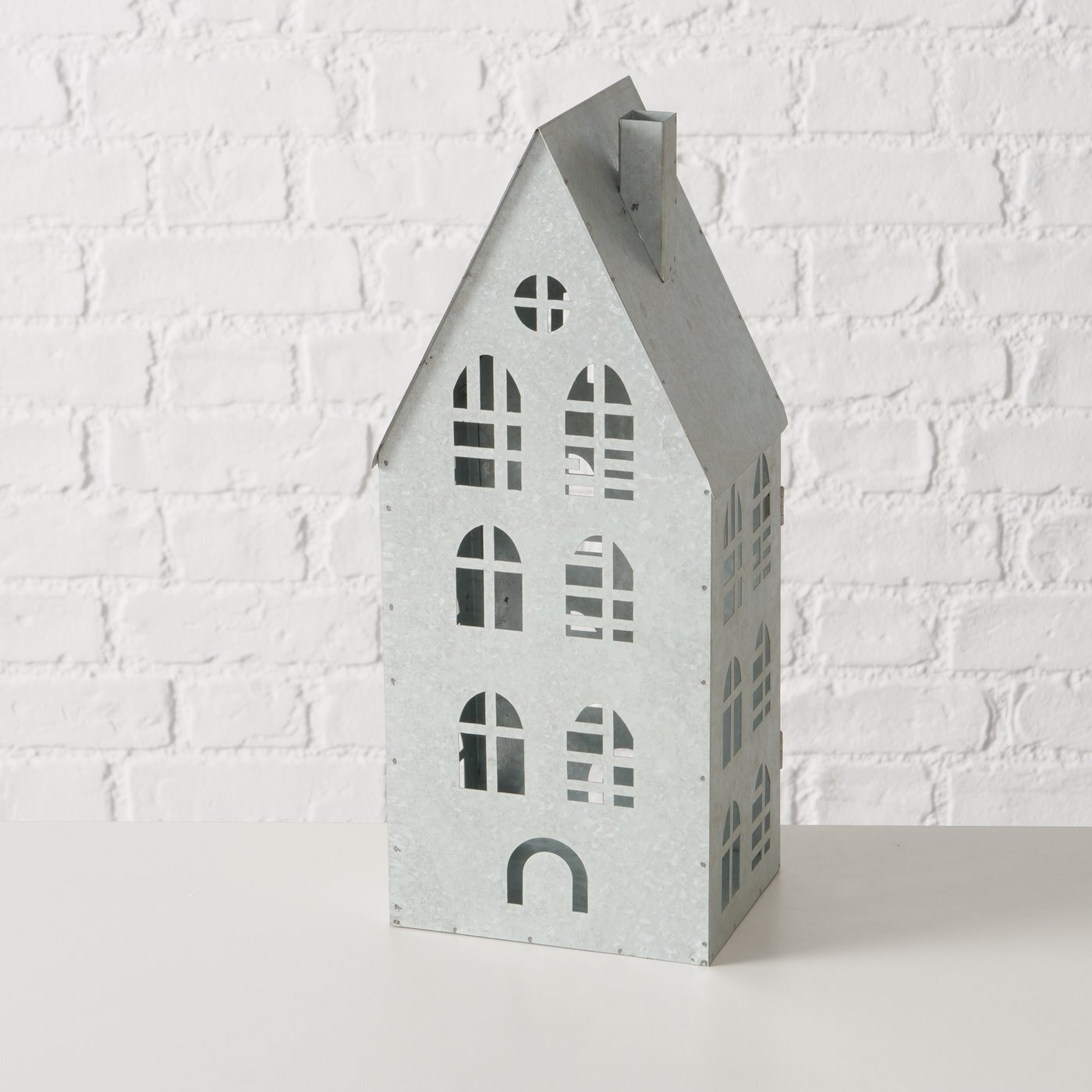 Laterne Dover, 3er-Set, grau 