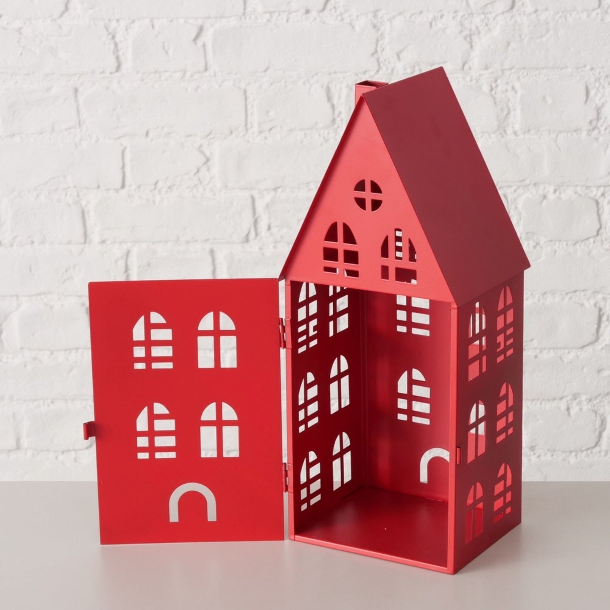 Laterne Dover, 3er-Set, rot 