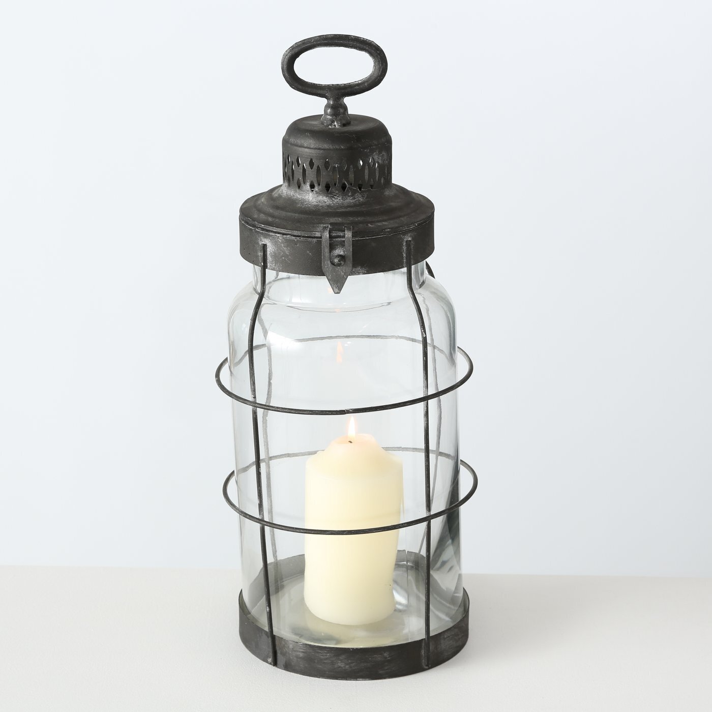 Laterne Husum, schwarz 44 cm, Ø 16 cm
