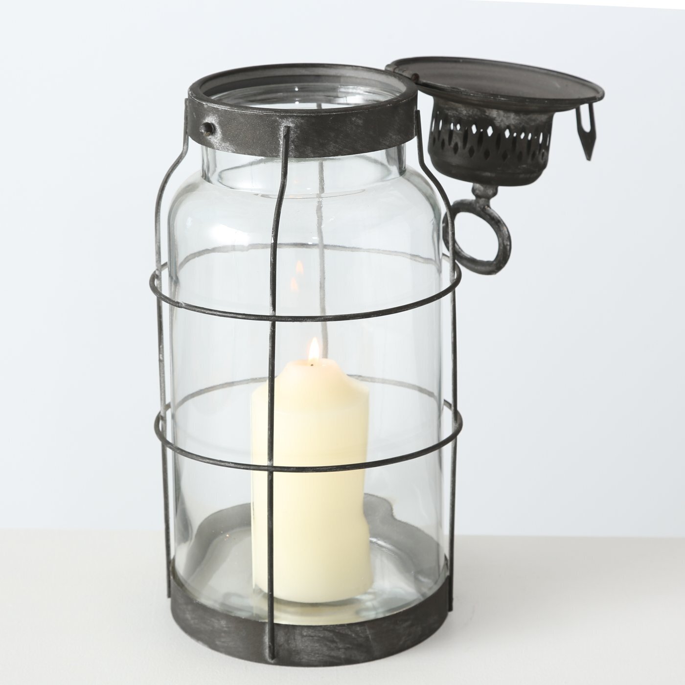 Laterne Husum, schwarz 44 cm, Ø 16 cm