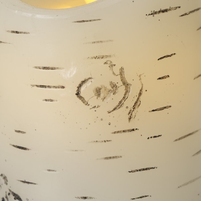 LED Kerze Birke, natur 