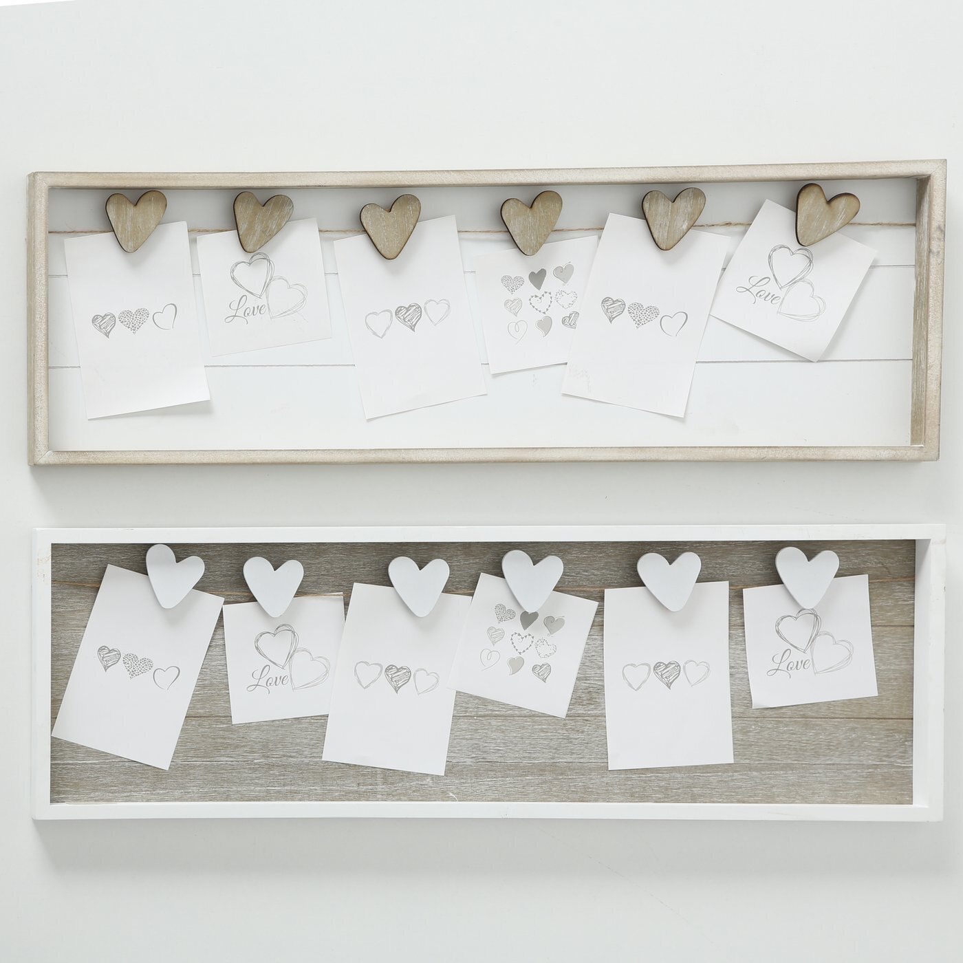 Memohalter Carola, grau, weiss 