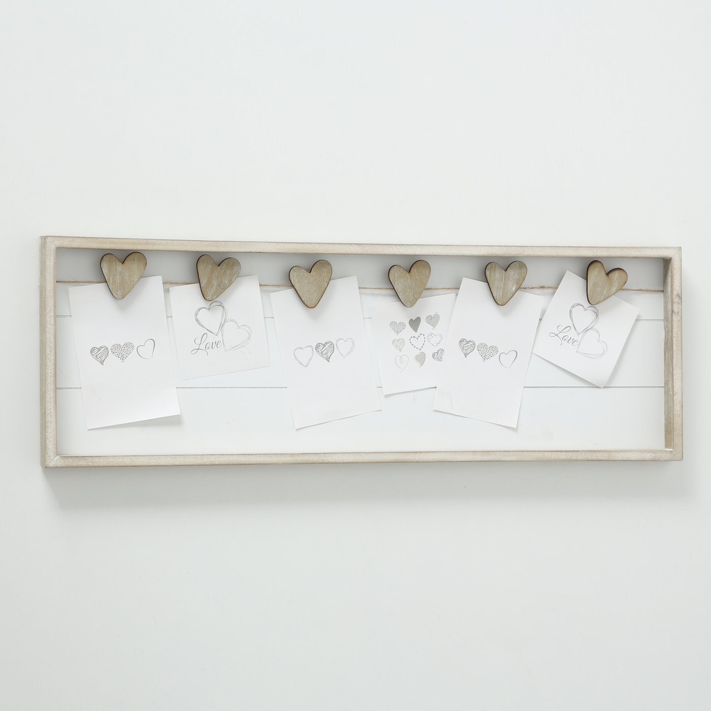 Memohalter Carola, grau, weiss 