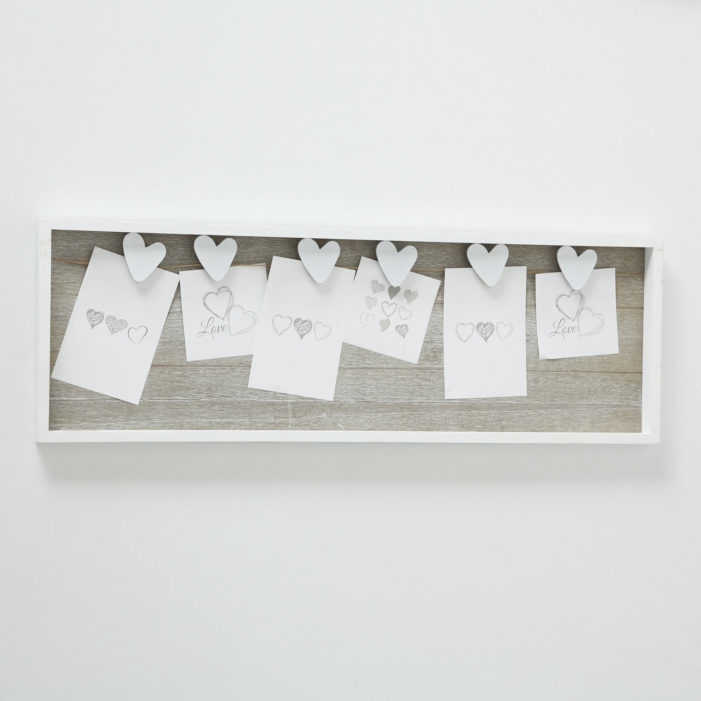 Memohalter Carola, grau, weiss 