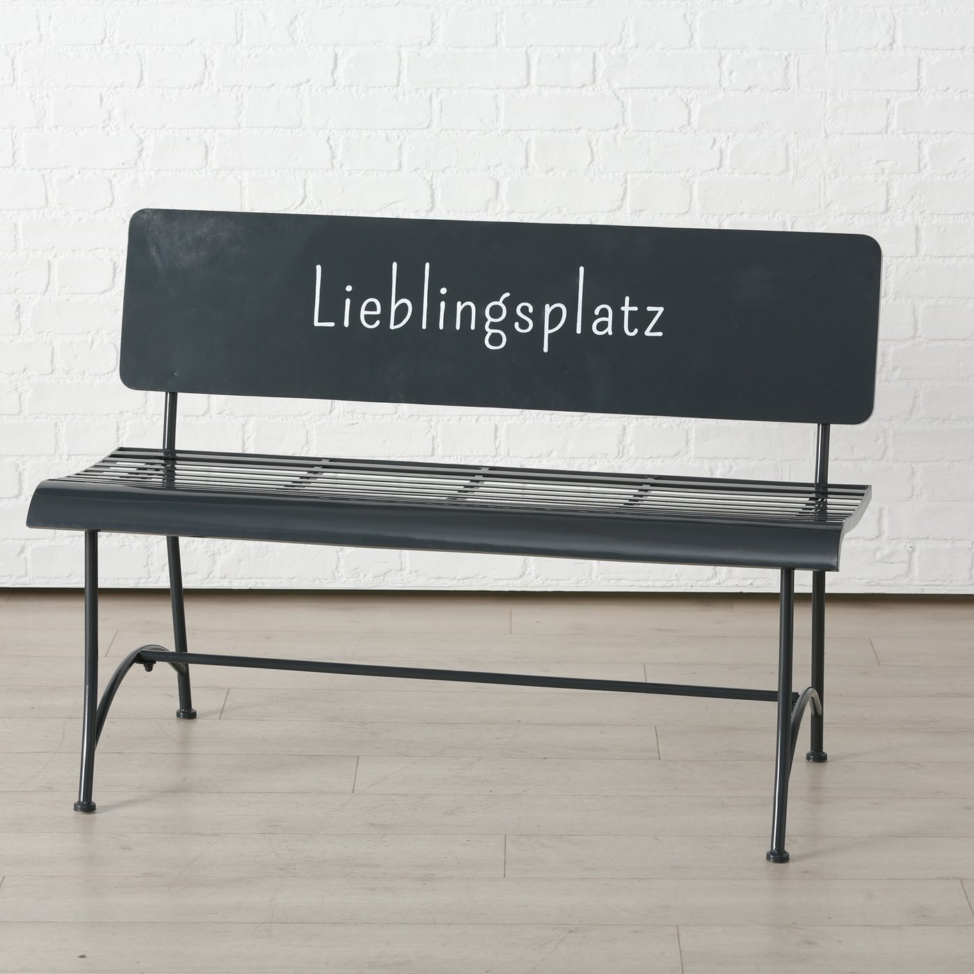 Gartenbank Lieblingsplatz Metall, grau 