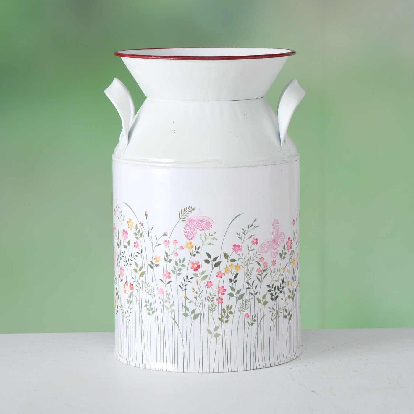 Milchkanne Rosalie, weiss 