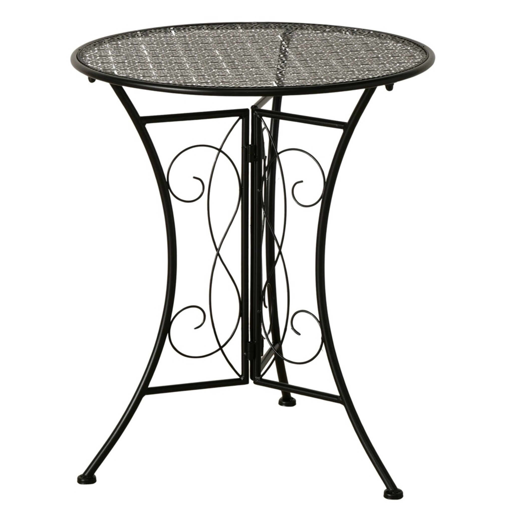 Bistro-Set, Tisch und 2 Stühle Marisa, schwarz 
