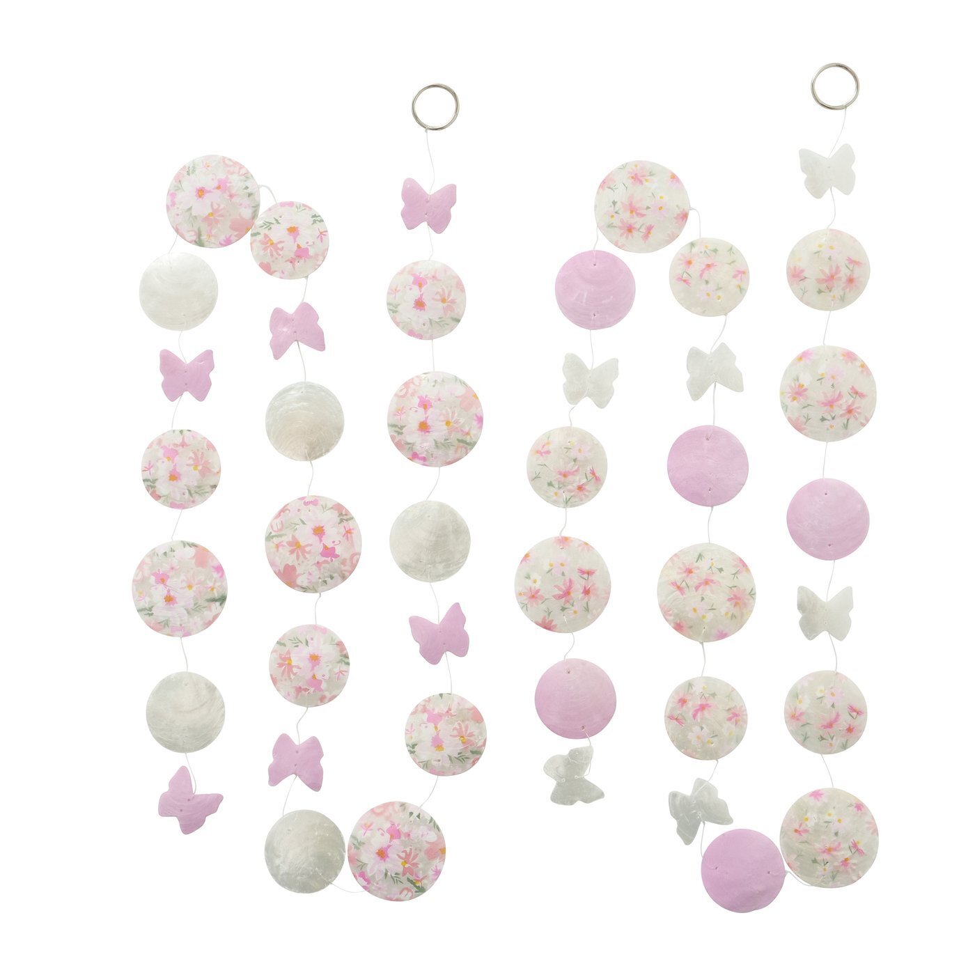 Muschel Girlande Rosella, rosa 