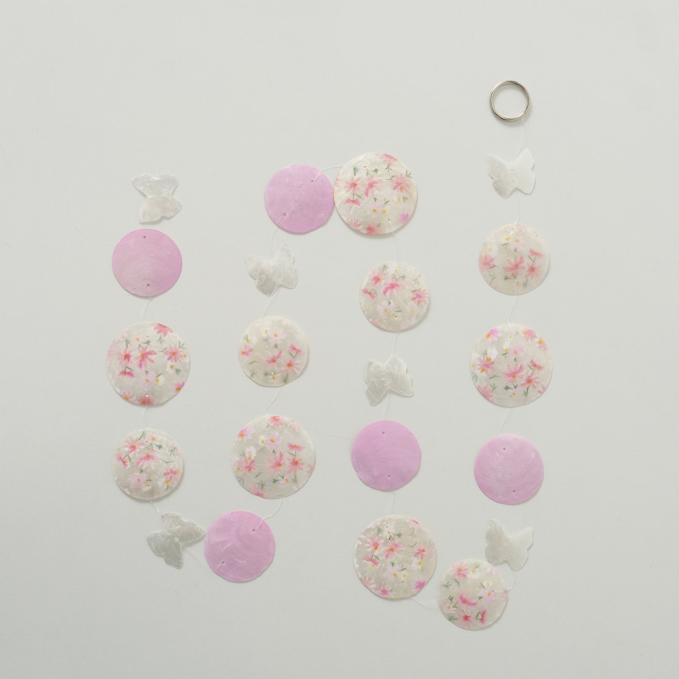 Muschel Girlande Rosella, rosa 