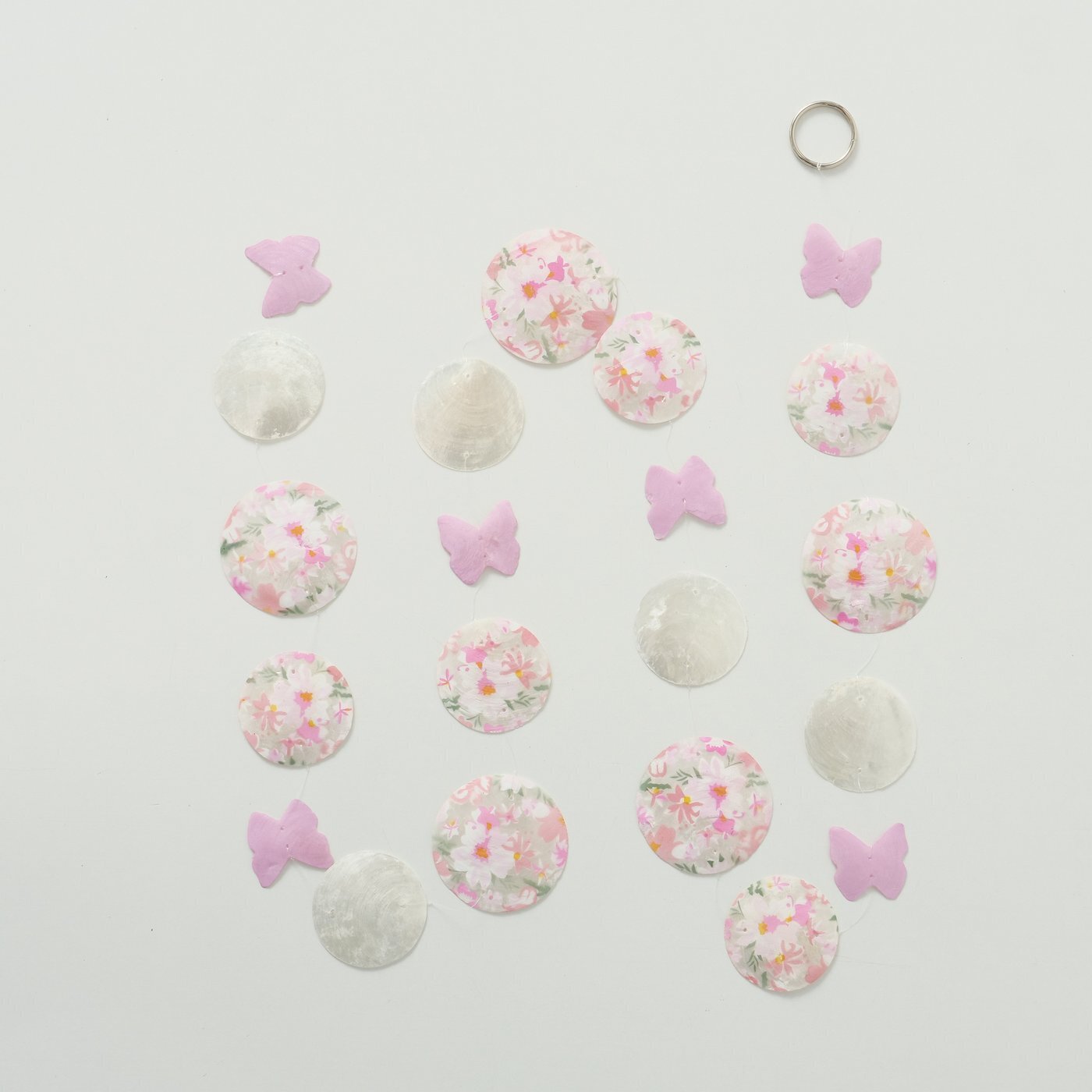 Muschel Girlande Rosella, rosa 