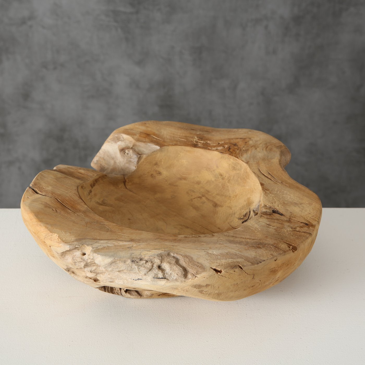 Natur Schale Teak, natur 9 cm, Ø 30 cm