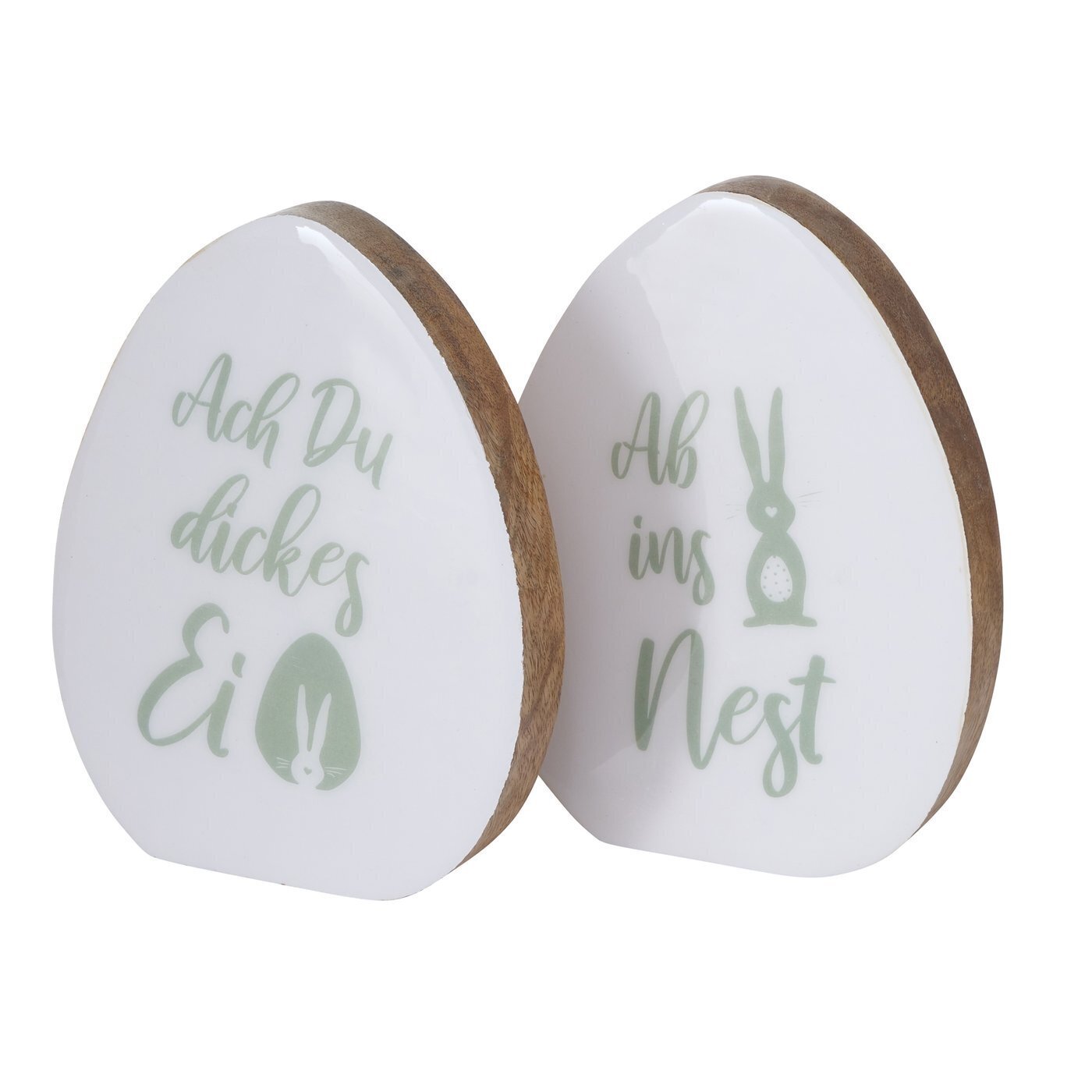 Oster Dekoaufsteller Lenny 2er Set, grün/weiss 