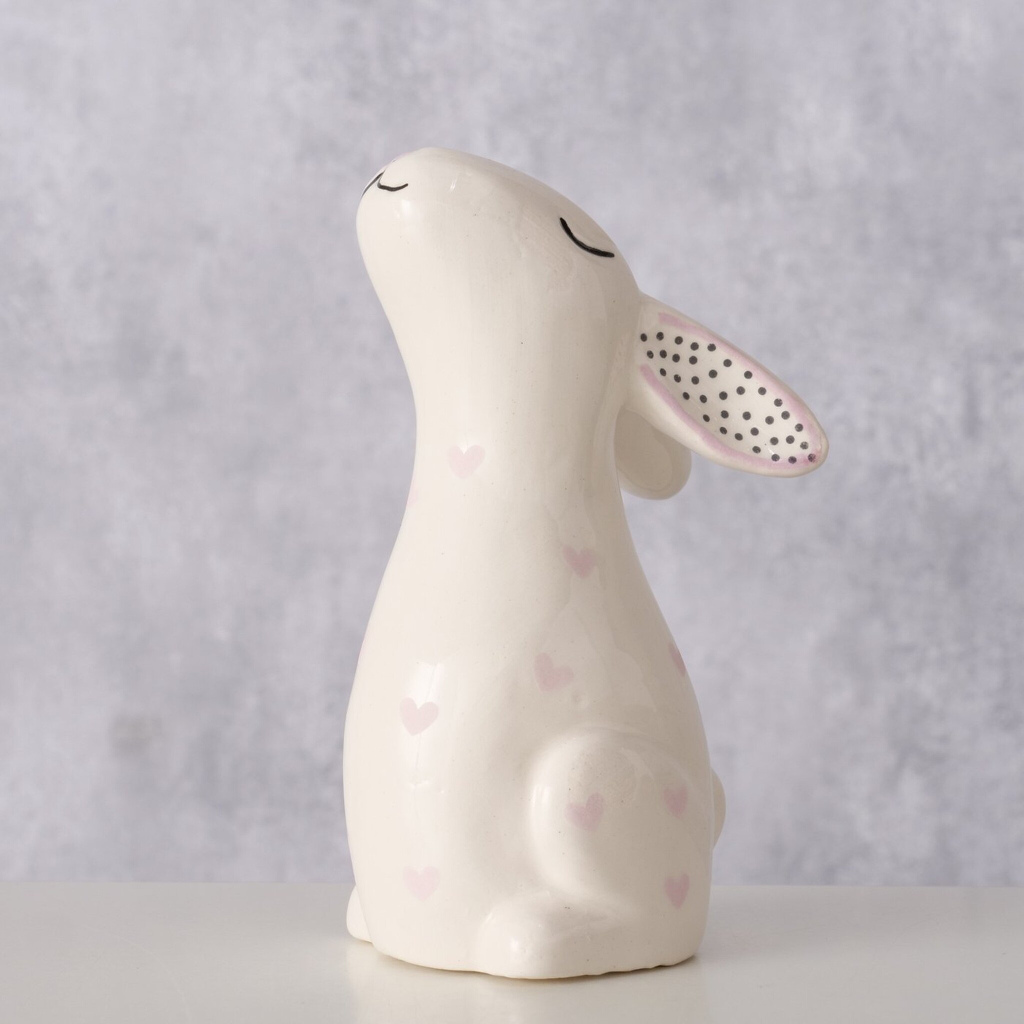 Osterfigur Osterhase Hasi, weiss 9,5 cm, Ø 4,3 cm