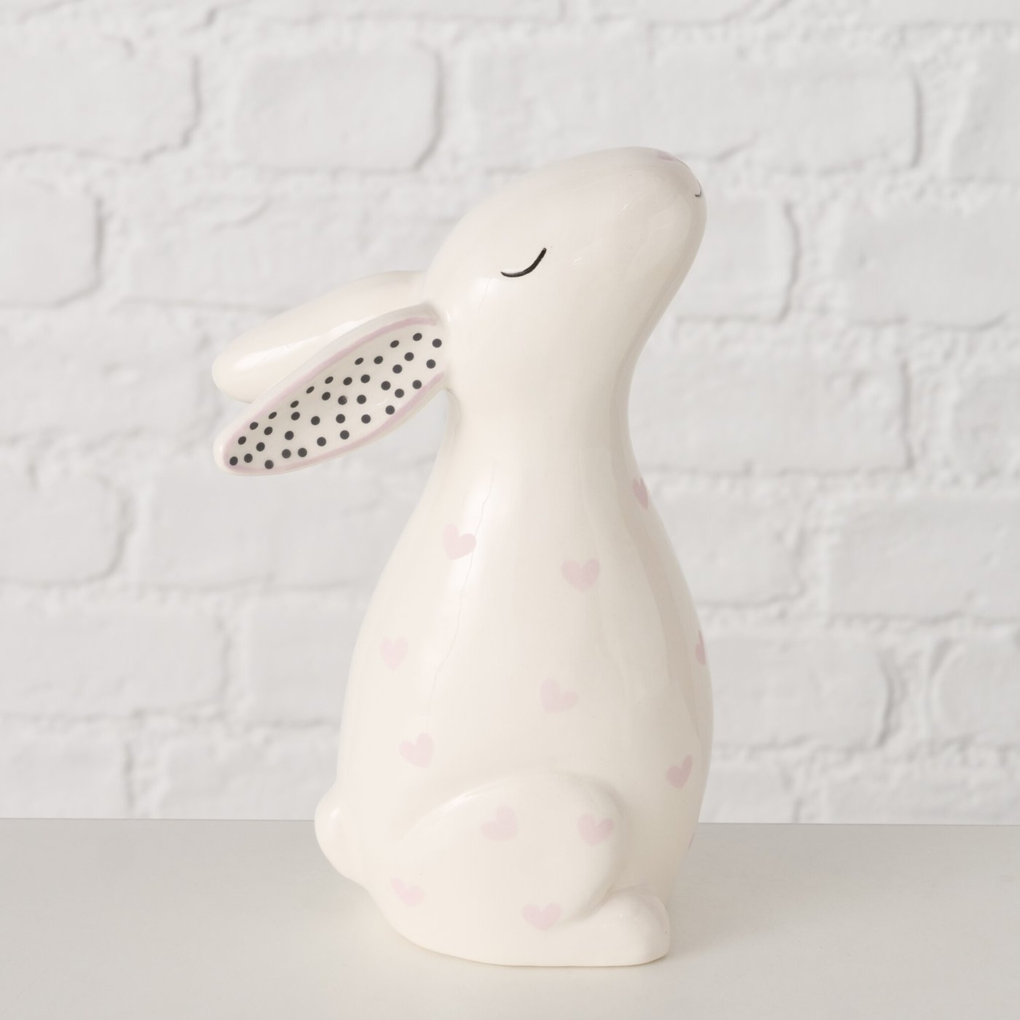 Osterfigur Osterhase Hasi, weiss 18 cm, Ø 7,5 cm