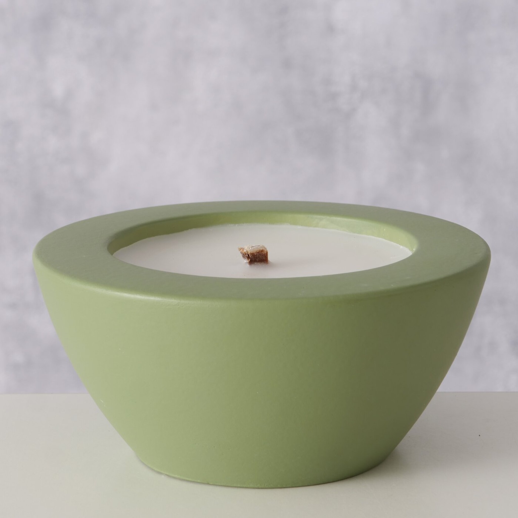 Outdoor Kerzentopf Bonko, grün Ø 14 cm, Höhe 6,5 cm