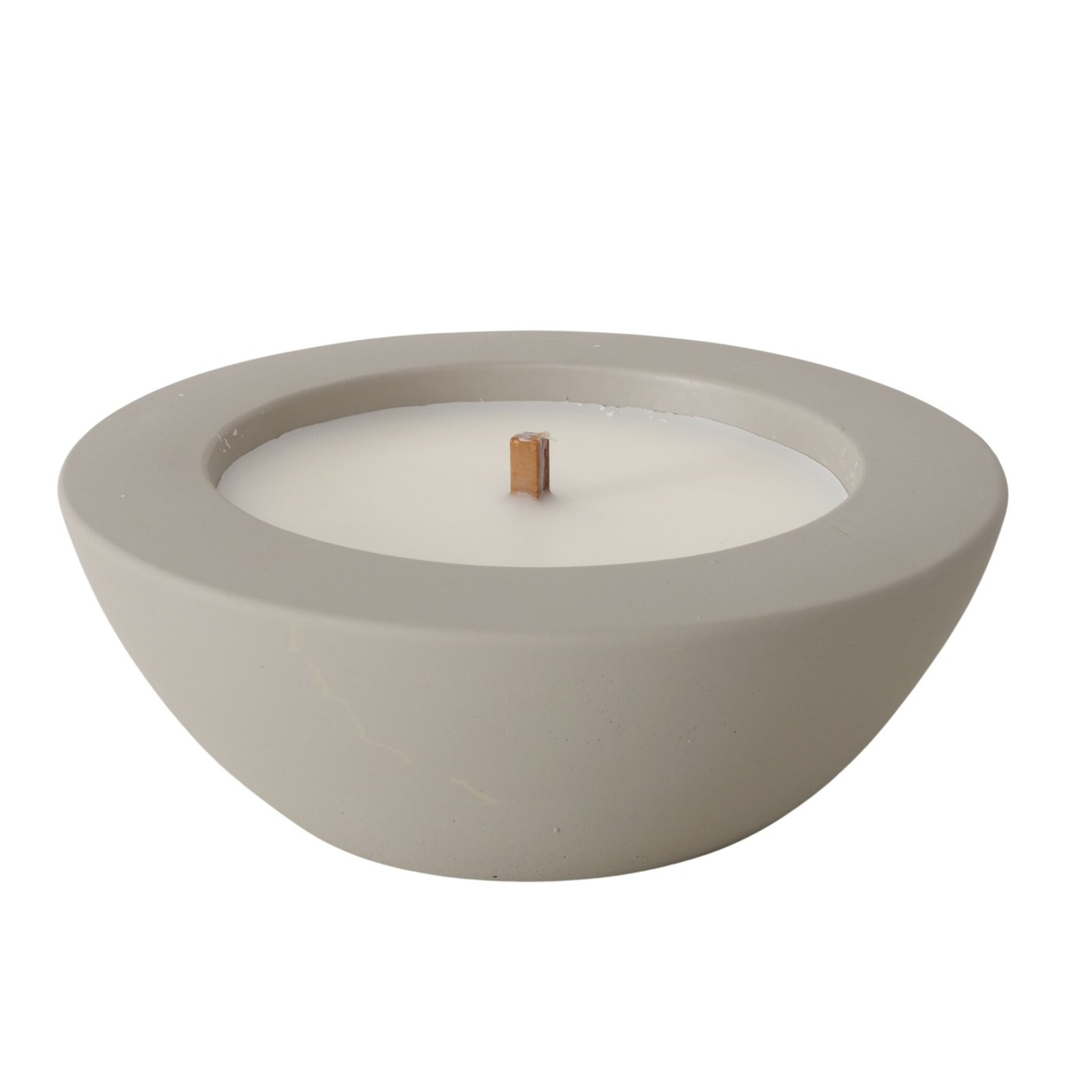 Outdoor Kerzentopf Bonko, grau Ø 19 cm, Höhe 6,5 cm