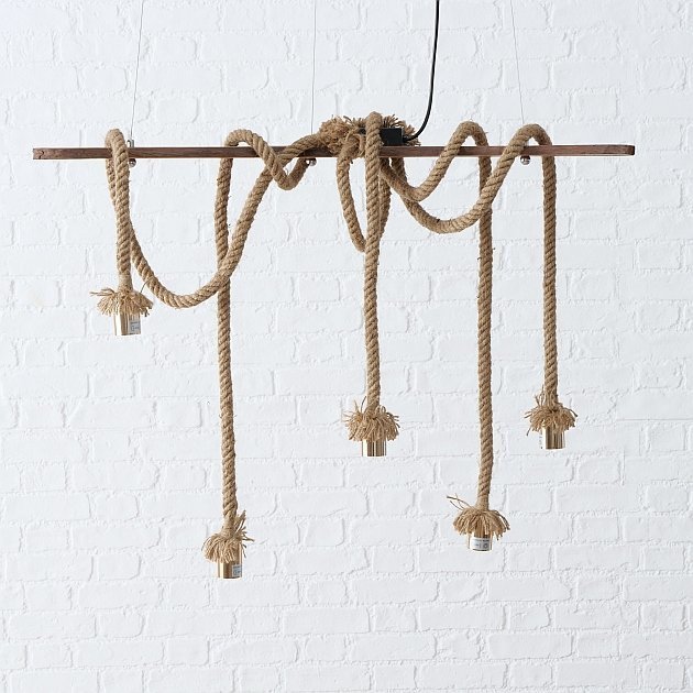 Pendelleuchte Toko Jute, braun 