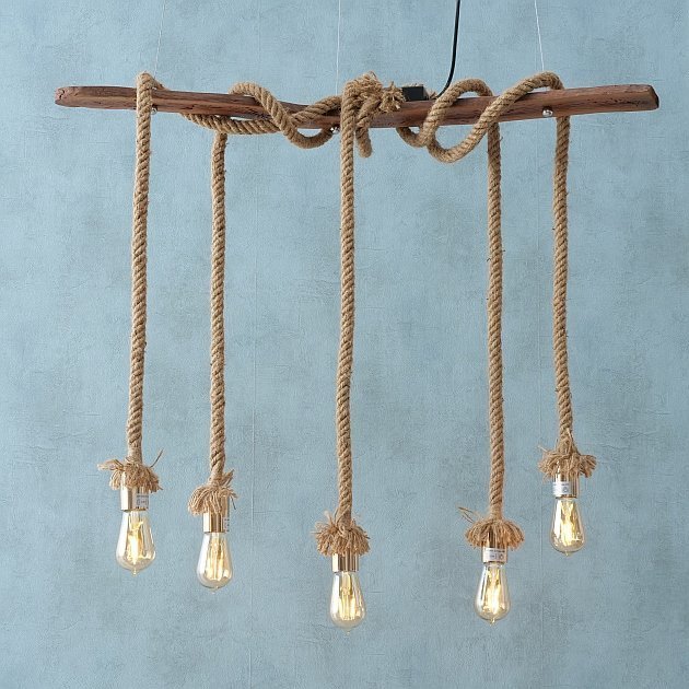 Pendelleuchte Toko Jute, braun 