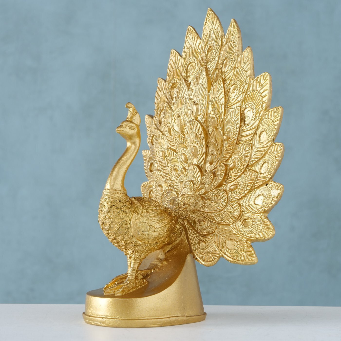 Pfau Figur Cocky, gold 