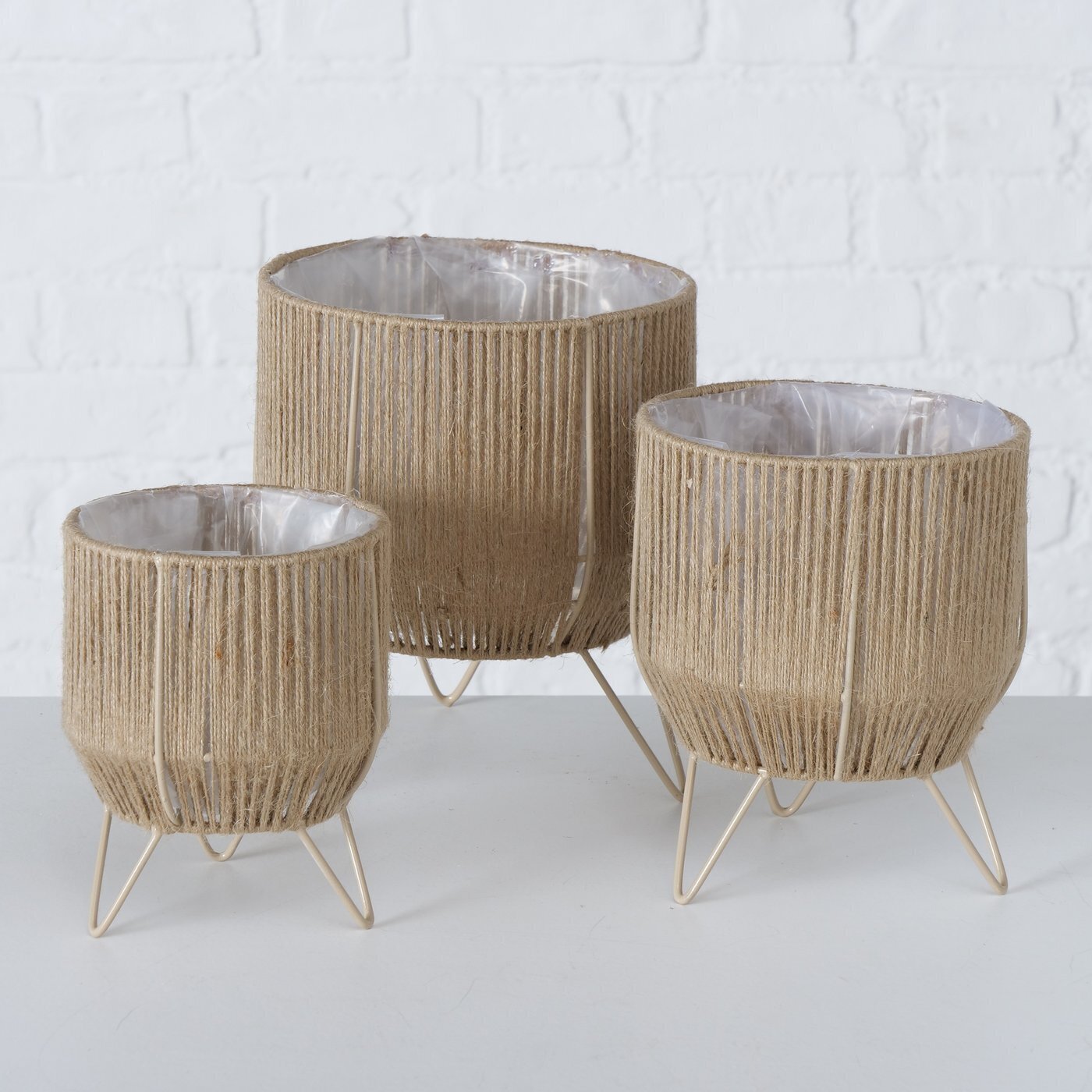 Pflanzkorb Elvy 3er, natur 