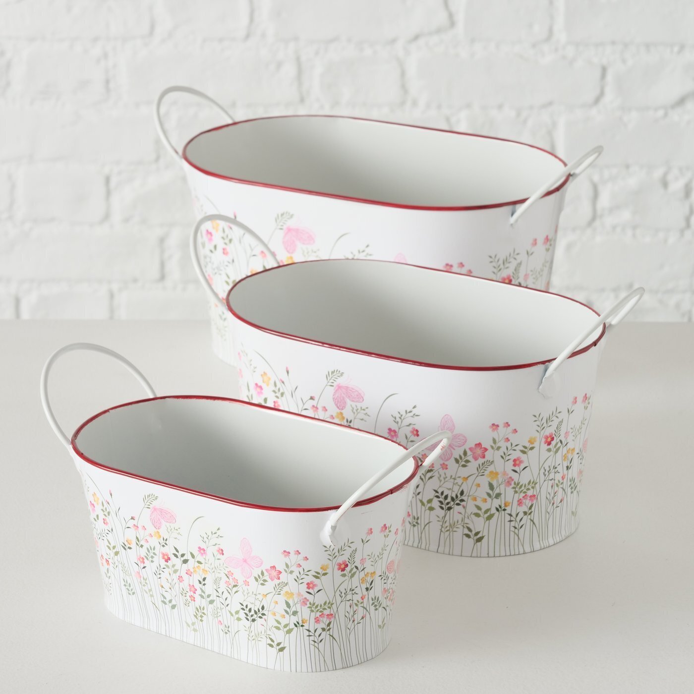 Pflanztopf Rosalie 3-teilig, weiss 