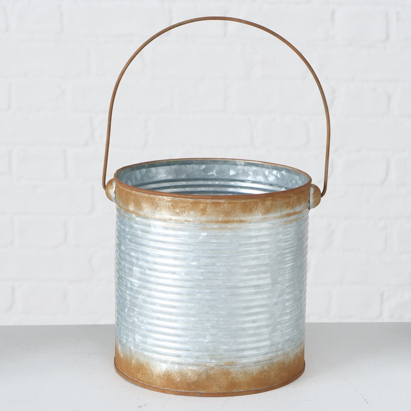 Pflanztopf Rustika 3teilig, silber 