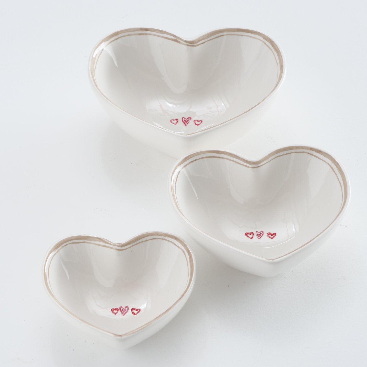 Schalen Dante 3er, weiss