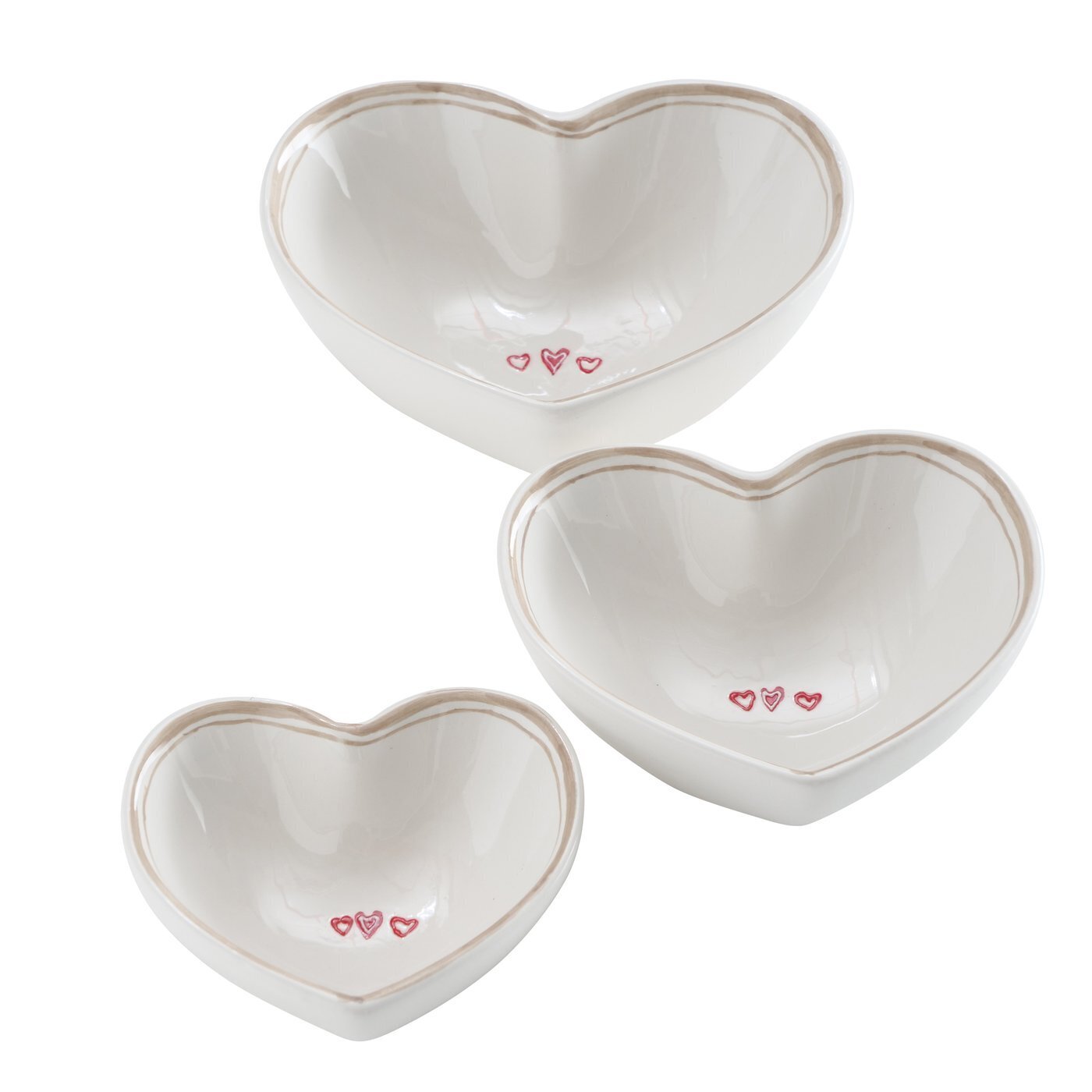 Schalen Dante 3er, weiss