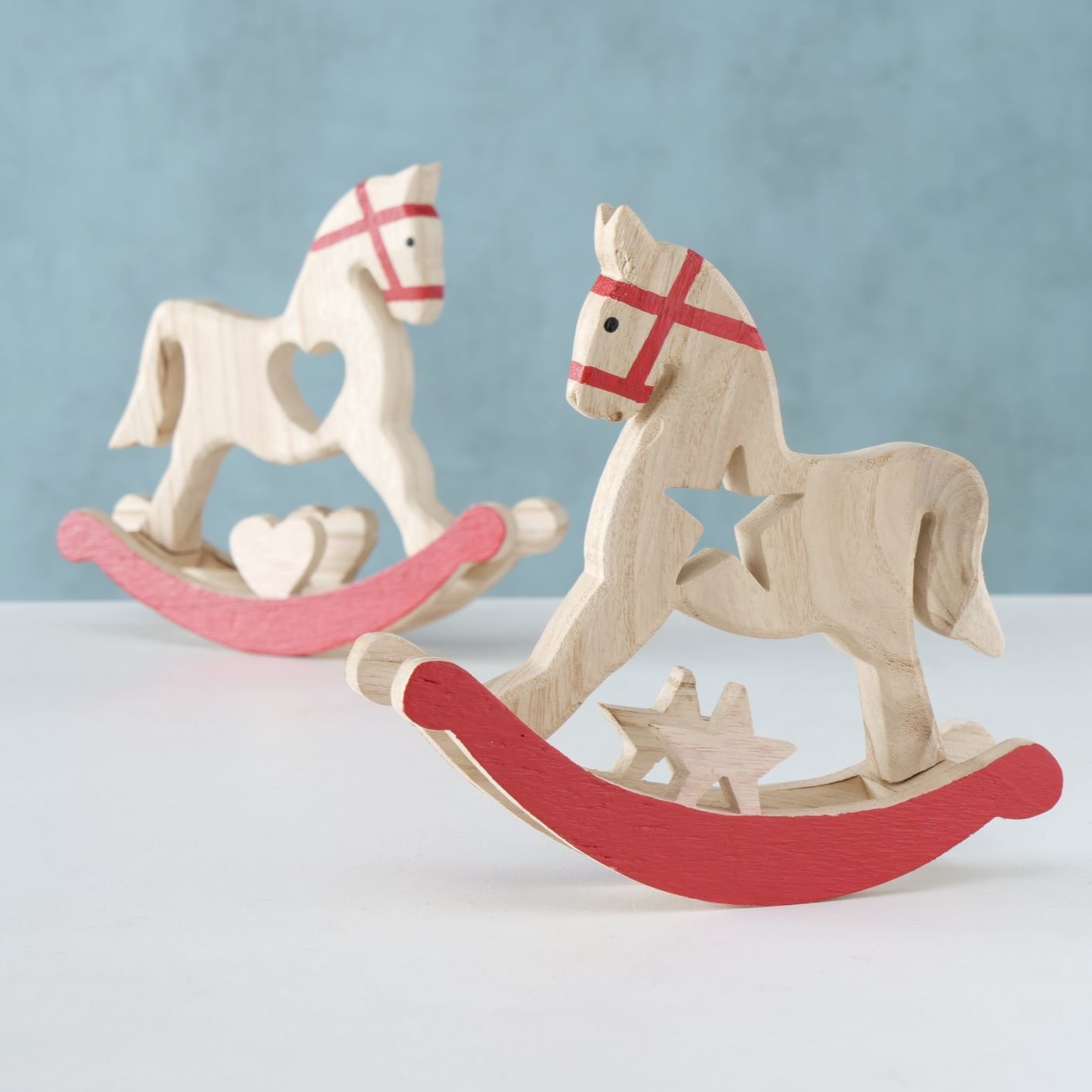 Schaukelpferd Kigia 2er Set, natur 