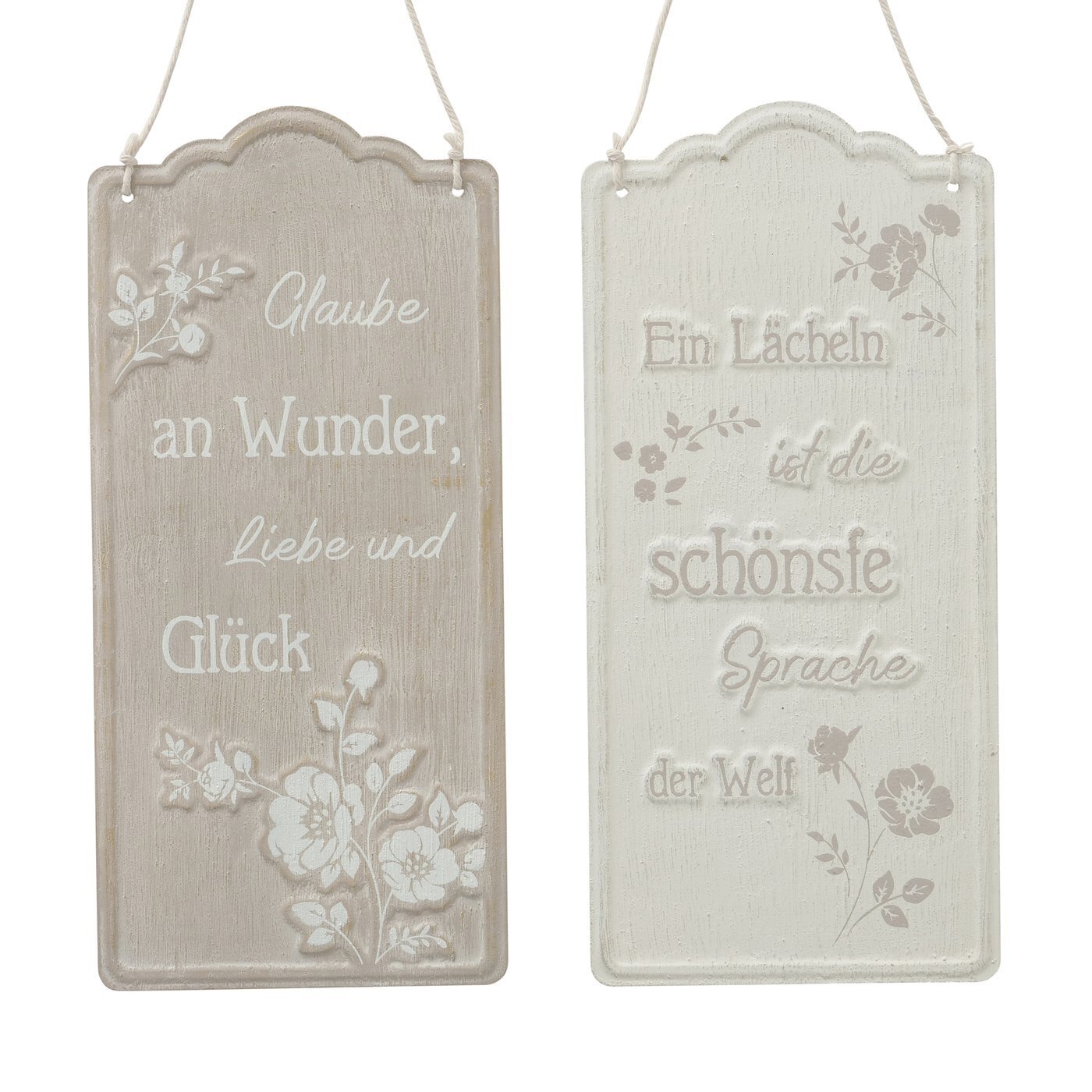 Schild Herta mit Spruch, beige 