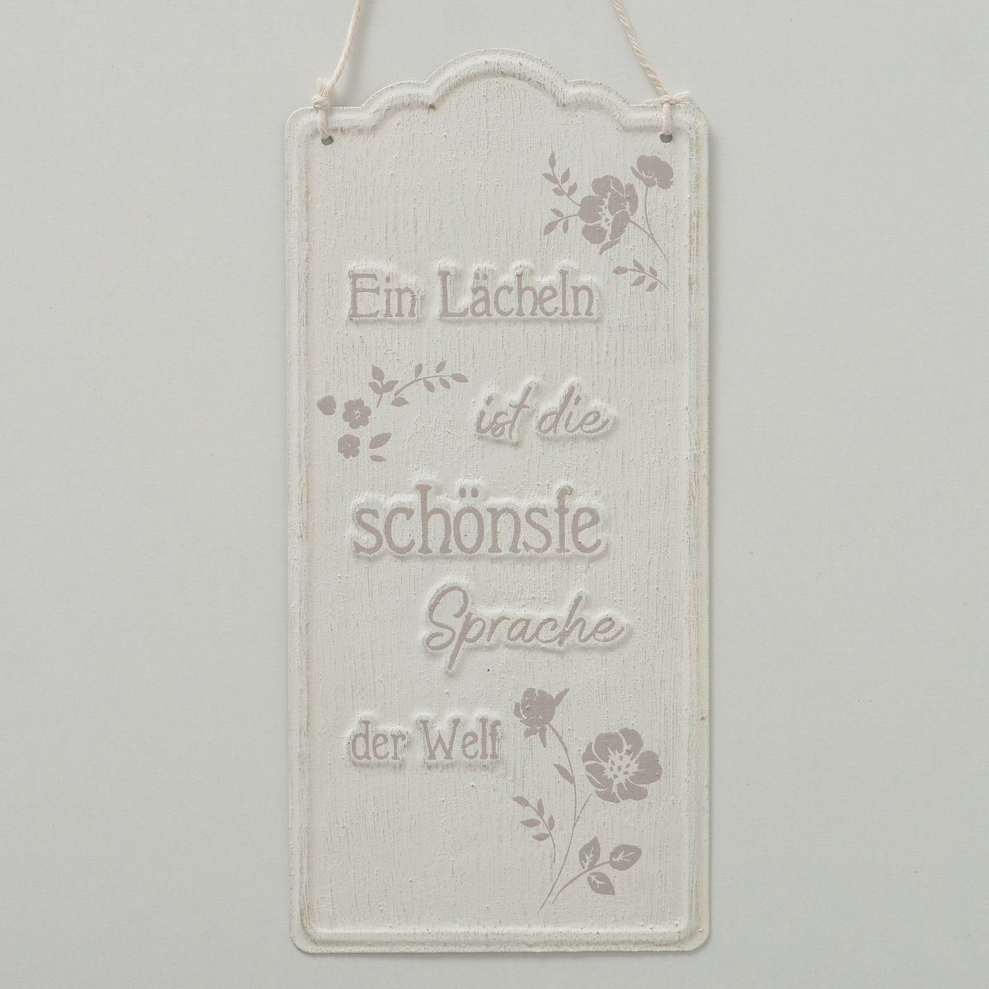 Schild Herta mit Spruch, beige 