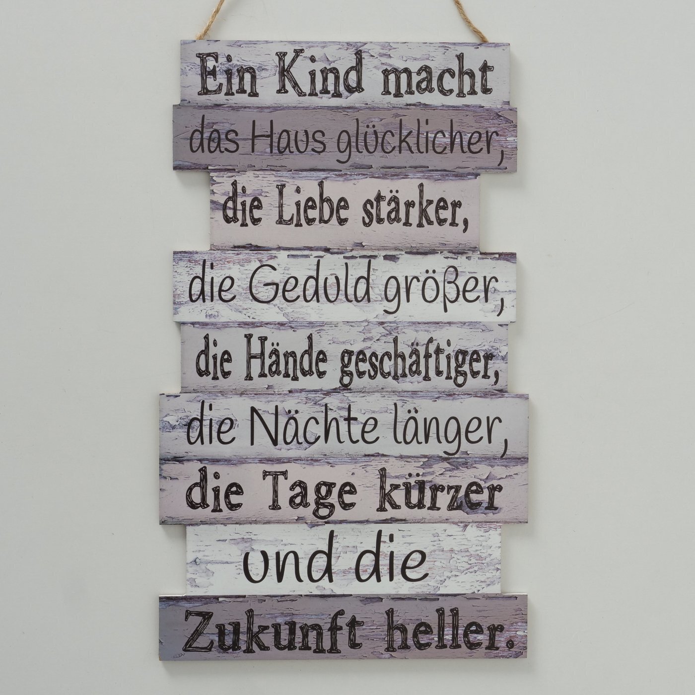 Schild Kinderglück, grau
